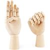 niCWhite Art a mano in legno, Nicwhite Artist snodato articolato manichino di legno a mano, Sectioned Opponibili figura scultura manichino mano Modello con dita flessibile,10,12 12 Left+Right Hand
