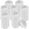 KEILEOHO 200 Pezzi Ciotole Usa e Getta 350 ml, Ciotole Biodegradabili e Compostabili in Bagassa di Canna da Zucchero, Piatti Fondi Monouso per Feste Barbecue Picnic, Bianco 13.5 cm