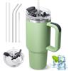ZAKVOP Bicchiere Termico 1200 ml, Taza Termica con Coperchio 2 in 1 | Tumbler in Acciaio Inox con Cannuccia,Doppia Parete,Manico e Compatibile con il Portabicchieri dell'Auto,Tazza da Viaggio