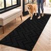 Biscpro Zerbini per Ingresso Interno,50x150m Tappetino Antiscivolo Lavabile in Lavatrice,Zerbino d'Ingresso Polipropilene Assorbenti per Interno,Ingresso,Esterno,Corridoio,Balcone-Nero