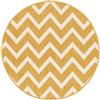 RugVista Capri, Tappeto per interni ed esterni, Moderni, Ø 100 cm, Rotonda, Pelo corto, Cucina, Corridoio, Porch, Lavabile solo a mano, Resistente ai raggi UV, Giallo