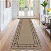 SHACOS Tappeto Corridoio Lungo 80x250 cm Passatoia Corridoio Lavabile Tappeto Cucina Antiscivolo Moderno Tappeti Runner per Cucina, Ingresso, Camera da Letto, Marrone