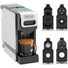 KOTLIE Macchina da Caffè a Capsule 5 in 1, 19 Bar, per Nespresso* Original, Dolce Gusto*, A Modo Mio*, Caffè Macinato e Cialde ESE 44mm, 7 Livelli di Volume con Sensore del Livello dell'Acqua, 1 L Serbatoio