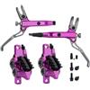 PMAGSYQ Freno Idraulico Bici E4 800mm 1550mm Freno Anteriore Posteriore Raffreddamento 4 Pistoni Pressione Olio Freno a Disco AM DH MTB(Brake Pad 1 PCS)