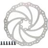 NHABXGDS Biciclette Tamburo Freno Posteriore Freno a Tambur Freno a disco per bici Freno a disco per bicicletta Disco 140mm 160mm 180mm 203mm G3 HS1 RT56 Rotore MTB Parti del disco con 6 bulloni(1Pcs160mm)