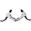 PMAGSYQ Set di Freni a V per Bicicletta Set di Leve Freno per Bici in Lega di Che tirano la Linea del Cavo della Pinza Freno a V Kit Freno per Bici da Strada(Brake Lever-White)