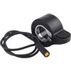 RichVibe Acceleratore elettrico per bicicletta, 36 V, 48 V, per motori Bafang, per motori M600, M620, M500, M800, G340, foro di montaggio da 22,2 mm, in ABS, nero, spina a 3 pin