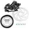 EGUIAS MTB Set Freni A Disco Pinza Freno A Disco Tubo Idraulico Cavo 140mm 160mm Rotore della Bicicletta 22.2mm Leva Freno Freno a Tamburo per Bicicletta Biciclette Tamburo(Rear calliper)