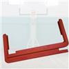 GFLPSQIA Copertura per Il palo da Basket Imbottitura per Tabellone con Bordo in Eva Ispessito, Striscia di Imbottitura Protettiva con Viti, Protezione Bordo Leggera(A- Red,Pack of 4)