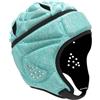 POXZSFX Casco da rugby regolabile, protezione per la testa da rugby, copricapo da calcio, offre un comfort sicuro, con cinturino regolabile per il mento e, Verde, da 58 cm a 64 cm