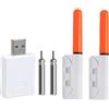Wilgure Canna da pesca notturna a LED, impermeabile, punta di ricambio, asta luminosa, feeder, dispositivo di allarme, grande barra luminosa a LED, strumento per la pesca notturna all'aperto
