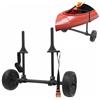 Caskunbsy Carrello da kayak e canoa con ruote extra carrello da surf, carrello da trasporto pieghevole per stand up paddle e barca