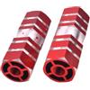 OFFIGAM 1 Paio Pedali Posteriori in Lega di Alluminio Rossi per Mountain Bike, Pedale Robusto e Protettivo per Bici, Accessorio per Ciclismo Outdoor