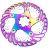 KUAWDON Freno a Disco MTB 140mm 160mm 180mm 203mm Rotore Galleggiante di Raffreddamento della Bicicletta Mountain Road Bike Cool Down Rotori di Ghiaccio(203mm Rainbow)