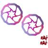 EGUIAS Rotore del freno a disco MTB G3 HS1 160mm 180mm 203mm Disco rotore colorato per parti del freno della bici da strada di montagna Freno a Tamburo per Bicicletta Biciclette Tamburo(1Pc-140mm Silver)
