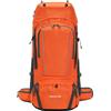 PORRASSO 80L Zaino Trekking Zaino Idrorepellente in Nylon Zaini Campeggio con Cinghie Riflettenti Backpack Viaggio Verde