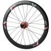 HWEVDHJ Set Di Ruote Per Bici Pieghevole 20 Pollici 451 Cerchi In Lega Di Allumini Mozzi 20/24H Ruote Anteriori E Posteriori Freni V-Brake QR 74/130mm 7-12 Cassetta Velocità(Red,Rear)