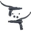 NHABXGDS Biciclette Tamburo Freno Posteriore Freno a Tambur Parti di riparazione della maniglia della leva del freno a disco idraulico dell'olio minerale per bici MTB nero rosso per 2 4 pistoni(BlackRight)