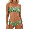 Generico Bikini Donna Push Up, Costume Piscina Donna, Costume da Bagno Estivo da Spiaggia A Due Pezzi Bikini Floreale da Donna Top Tankini con Slip A Vita Alta