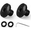 BlitzPro Vite di sfiato per freni idraulici Shimano, titanio TC4 nero M5 x 10 mm, 2 viti con anello O e chiave a brugola, tappo dell'olio per Shimano XT SLX Zee Deore LX, servizio bici, parti
