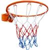 GYMFLEX Anello da basket da 45 cm, stabile con doppia molla e rete per montaggio a pavimento e a parete, in acciaio, per interni ed esterni, rosso
