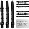 Harrows Set di 3 freccette in carbonio ST, 9 aste in totale, disponibili in 3 misure, in resistente carbonio composito (trasparente, medio)