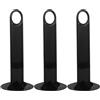SECFOU Porta Dischi per Calcio 3pezzi in Pp Nero, Supporto Resistente e Portatile per Festa Mondiale, Design Semplice e Stile Elegante per Accessori Allenamento