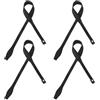 YARNOW 4 Paia Cinturino da Polso in Nylon Nero per Bastoni da Sci e Trekking, Regolabile, Migliora Sicurezza e Stabilità Durante Attività All'aperto e Arrampicata