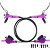 PMAGSYQ Freno a Disco Idraulico per Bici a 4 Pistoni Rotori da 160 mm Pressione Olio AM DH Freno a Disco MTB per Bici 850 mm 1550 mm Anteriore Posteriore(2PISTON-Rotor Silver)