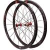 QHYRZE 700C Bicicletta Da Strada Ruote Freno C/V 40mm Cerchio QR Ruote Raggi Piatti Mozzo In Carbonio for 8/9/10/11 Velocità(700C Black)
