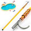 Generic Asta di Salvataggio per Piscina, Meter Long Boat Hook Decoy Retriever Rod, Asta Telescopica Professionale per Piscina, Attrezzatura di Salvataggio per Piscine E Yacht(Yellow,4M/13.1FT)