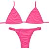 Generico Bikini Donna Push Up, Costume da Bagno Donna Curvy, Bikini Sexy da Spiaggia Estivo in Bikini A Tre Punti con Spacco Solido da Donna