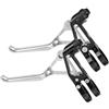 PMAGSYQ Leva Freno V per Bicicletta Adatta per Bici Brompton Pieghevole da Strada BMX Leva Freno in Alluminio Ultraleggero Nero Argento Rosa Rosso Viola(Silver)