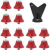 Lagomloot 12 borchie per scarpe da calcio, con punta in metallo, per stivali da terreno morbido, punte antiscivolo, per attività all'aperto, 5 mm (13 mm, rosso)