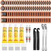 REJOECE 208 Pezzi Kit Riparazione Pneumatici Bici, Kit Rparazione Camera d'Aria Bici, Kit Riparazione Bici, Ripara Gomme Bici per Ciclisti Moto Veicoli Fuoristrada