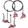 PMAGSYQ Bici da Strada con Barra Piatta per Passaggio Cavi Interno con Pinza Freno a Due pistoncini CNC a Montaggio Piatto con Freno a Disco Idraulico(Fit for Ivar Black)