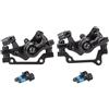 NHABXGDS Biciclette Tamburo Freno Posteriore Freno a Tambur Pinza Freno a Disco Cavo Meccanico per Mountain Bike Anteriore F160 R140 Posteriore F180 R160 Monopezzo Die-CAS(Red Front Brake)