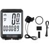 Caswynlife Tachimetro luminoso e contachilometri con retroilluminazione a LED, impermeabile, per mountain bike, bici da strada, grande display digitale mostra km/h, tempo, distanza (cablato bianco)