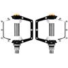 Caswynlife Pedali per bici in alluminio CNC con 3 cuscinetti, piattaforma antiscivolo per MTB e ciclismo su strada, leggeri, 460 g, impermeabili e antipolvere, colore nero