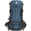 PORRASSO Zaino Trekking 70L Zaino Campeggio Impermeabile Resistente con Copertura Antipioggia Cinghie di Fissaggio Esterne Ampio Zaini Viaggio Blu Scuro