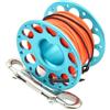 CQAHDSEVF Bobina da Immersione "Finger Spool", Mulinello for Immersioni subacquee in Alluminio Multicolor con Gancio a Doppia estremità da 15/30 m(15m Black)