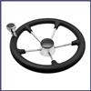LIZHAYG Volante Barca Volante a 5 Razze in Acciaio Inossidabile Marino Nero da 11/13/15 con Impugnatura a pomello con Antiscivolo(15.5 inch)