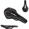 APOMOONS Sella Bici Comoda Nera Sella MTB Ergonomica con Design Cavo e Traspirante Sella da Bicicletta Antiscivolo con Guide in Acciaio per MTB e Bici da Corsa