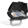 HOLACA Copertura protettiva per visiera parasole per Humminbird 411660-1 Helix 5 Chirp GPS G3/Humminbird 411670-1 Helix 5 Chirp DI GPS G3 Fish Finder, copertura pieghevole in ABS per schermo (nero)