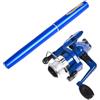 Ngbbby Canna da pesca con penna, mini canna da pesca telescopica con mulinello da spinning e lenza lunga, portatile per la sopravvivenza di emergenza in viaggio