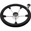 LIZHAYG Volante Barca Volante da 13 Pollici con Impugnatura in Schiuma Nera e pomello a 5 Razze for Accessori for Barche Marine(No knob)