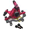 KUAWDON Pinza Freno a Disco Meccanico HB100 Kit Pinza Freno a 2 Pistoni Bicicletta idraulica MTB Anteriore Posteriore per Bicicletta(Red Rear)