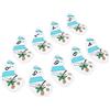 Keenso Copritesta per Mazza da Golf Set di Copritesta per Mazza in Ferro in Pelle PU 9 Pezzi 16,5 X 9,2 Cm Protezione Antigraffio con Motivo Tropicale per Golfisti di Driving Range da Viaggio