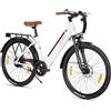 HH HILAND HILAND Bicicletta Elettrica 26 Pollici, E-Bike City con Motore Brushless 250W, Batteria Rimovibile 36V 7,8Ah, Freni a Disco, Bicicletta Elettrica per Uomo e Donna, Bianco