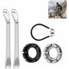 LMSAWK 5 Pezzi Chiave per Raggi Bici, Kit Attrezzi Bici in Acciaio con tendiraggi e Leve smontagomme, Set Riparazione Bicicletta per Regolazione e Manutenzione